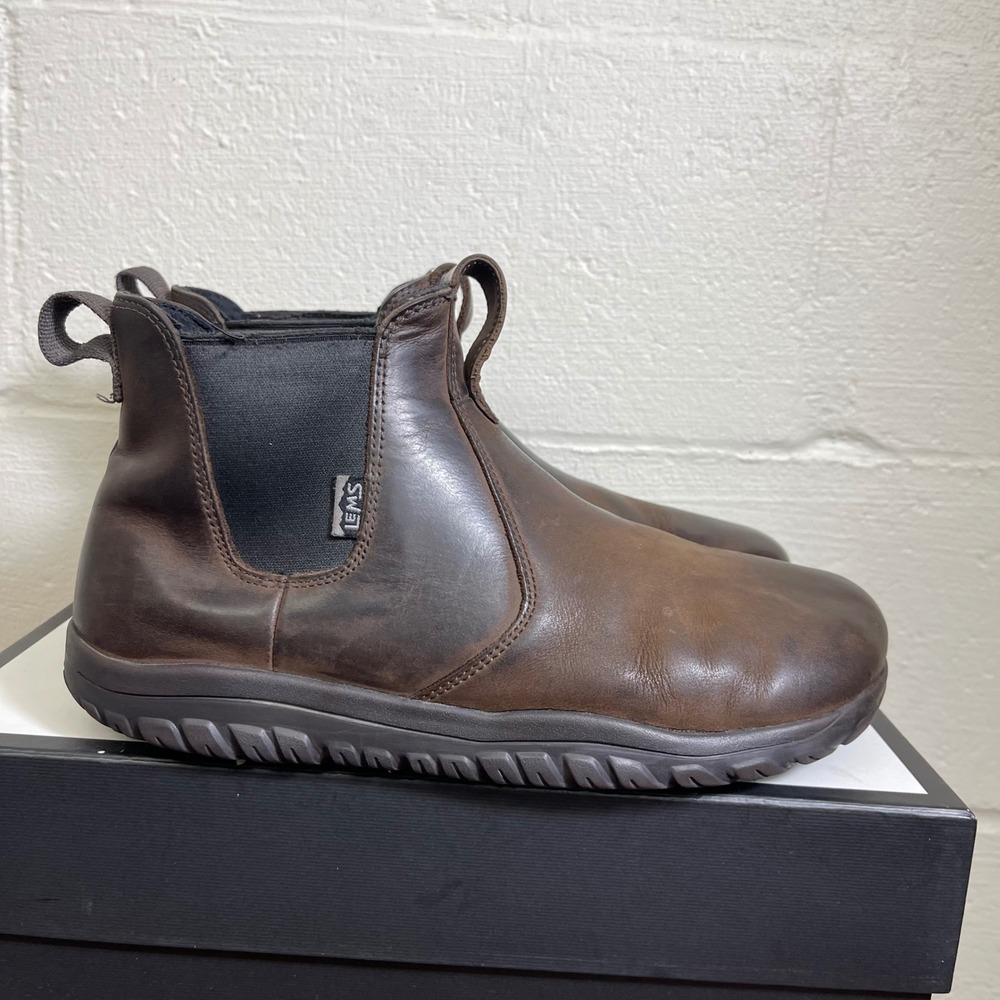 Lems Chelsea Boot WP Espresso Brown Leather Waterproof Pull On Men's 11 US